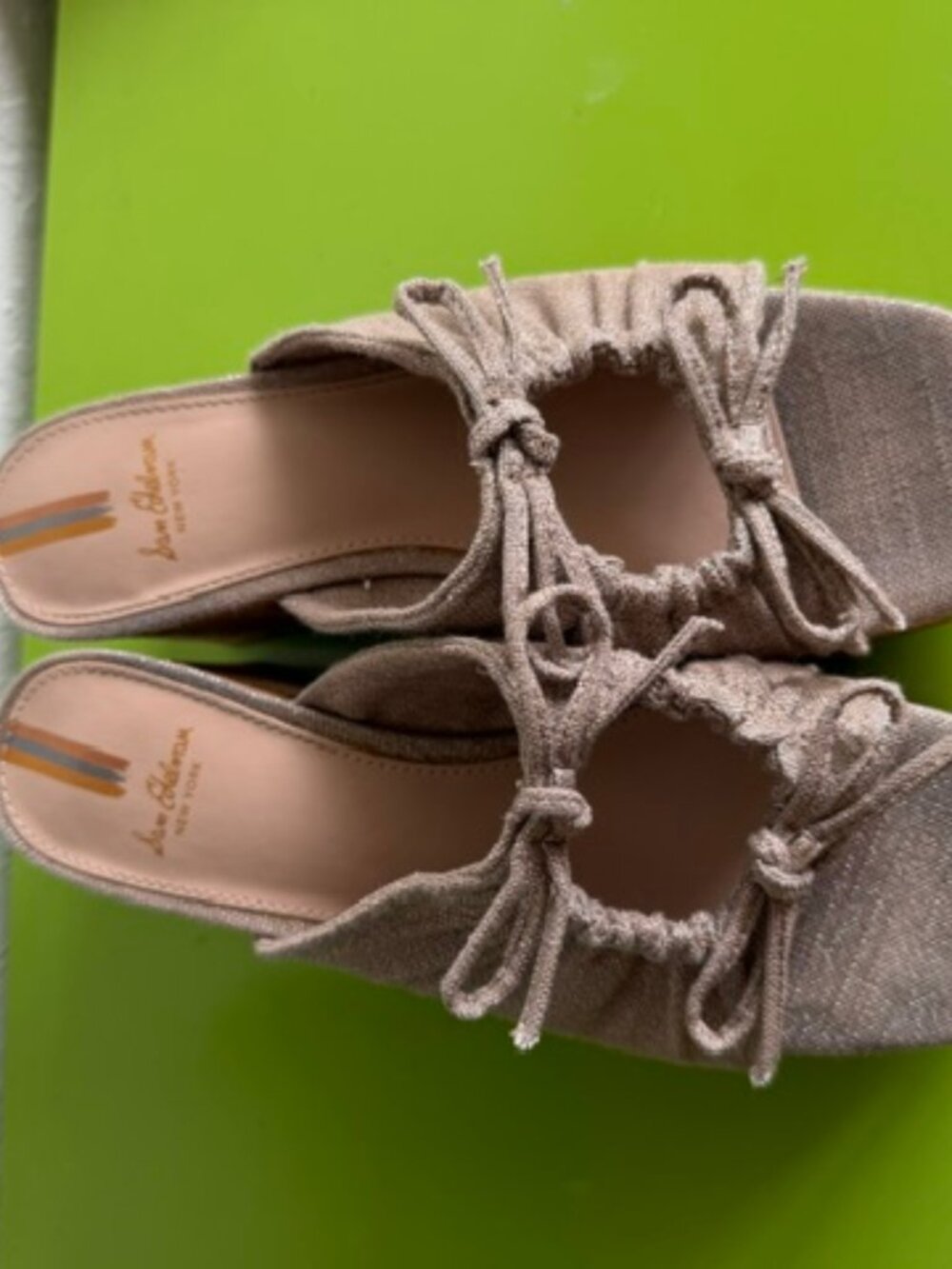 Sam Edelman Dova Platform Cork Wedge Tan/Gold Size 6.5M